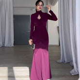 Robe spéciale slim fit dos exposé taille serrée sac de hanche